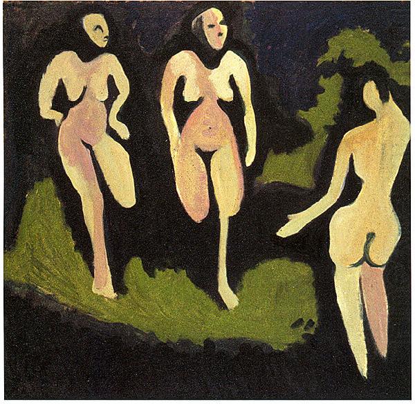 Nudes in a meadow, Ernst Ludwig Kirchner